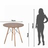 Mesa Eiffel 70cm Redonda Madeira Mdf Tx Design Moderno - 4