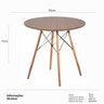 Mesa Eiffel 70cm Redonda Madeira Mdf Tx Design Moderno - 3