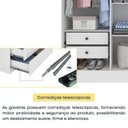 Ver mais imagens de Quarto Casal Completo Guarda Roupa 6 Portas Munique, Cama Casal Monaco e Cômoda Premium Espresso Móv Branco/Neve
