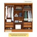 Ver imagem 6 de Quarto Casal Completo Guarda Roupa 6 Portas Munique, Cama Casal Monaco e Cômoda Premium Espresso Móv Bege/Cinamomo