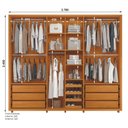 Ver imagem 2 de Guarda Roupa Volpi 6 Portas 6 Gavetas Cumaru Opala Madetec