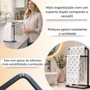 Ver imagem 4 de Suporte Porta Toalha de Rosto Duplo para Bancada de Banheiro Lavabo