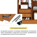 Ver imagem 7 de Quarto Casal Completo Guarda Roupa 6 Portas Munique, Cama Casal Monaco e Cômoda Premium Espresso Móv Bege/Cinamomo/Off White