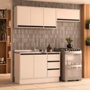 Ver imagem 1 de Armário de Cozinha Modulada Completa 3 Peças 200cm sem Tampo 250033 Koya Politorno Móveis