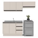 Ver imagem 3 de Armário de Cozinha Modulada Completa 3 Peças 200cm sem Tampo 250033 Koya Politorno Móveis