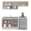 Ver imagem 5 de Armário de Cozinha Modulada Completa 3 Peças 200cm sem Tampo 250033 Koya Politorno Móveis