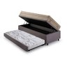 Bicama Box Baú Solteiro com Colchão Molas Ensacadas Berlim Bege Probel Suede Cinza 88x188 - 4