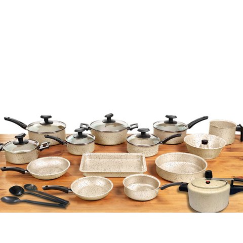 Conjunto Panelas 17 Pc Antiaderente Panela Pressão 2 Litros