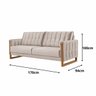 Sofá Lottus 170cm Veludo Premium Conforto e Design Moderno:bege - 5