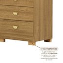 Ver imagem 4 de Cômoda Guarda-Roupa Cristal 2 Portas 4 Gavetas