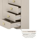 Ver mais imagens de Cômoda Guarda-Roupa Cristal 2 Portas 4 Gavetas