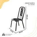 Ver imagem 4 de Kit com 06 Cadeiras para Sala de Jantar Fortaleza Preto/Floral
