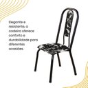 Ver imagem 5 de Kit com 06 Cadeiras para Sala de Jantar Fortaleza Preto/Floral