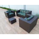 Ver imagem 3 de Móveis para Varanda Jardim Área Externa Conjunto 1 Sofá 2 Poltronas 1 Mesa em Fibra Sintética