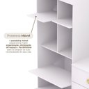Ver imagem 6 de Cômoda Guarda-Roupa para Quarto 2 Portas 4 Gavetas Cristal Branco