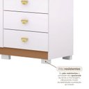 Ver imagem 4 de Cômoda Guarda-Roupa Cristal 2 Portas 4 Gavetas