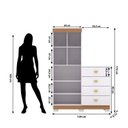 Ver imagem 3 de Cômoda Guarda-Roupa Cristal 2 Portas 4 Gavetas
