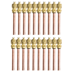 20x Válvulas Serviço Schrader 1/4 50mm Cobre Refrigeração - 1
