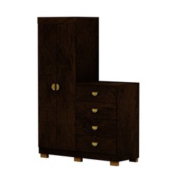 Cômoda Guarda-roupa Cristal 2 Portas 4 Gavetas - 2