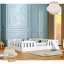 Ver imagem 2 de Cama Intanfil Helo com Colchão Casal Montessoriana Branca com Escorregador Divaloto + Luminária