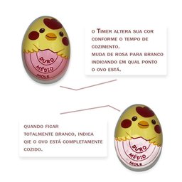 Temporizador Termômetro Timer Egg Mole Médio Duro Ovo Cozido - 3