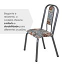 Ver imagem 4 de Conjunto 06 Cadeiras para Sala de Jantar Fortaleza Prata/Martelado