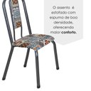 Ver imagem 5 de Conjunto 06 Cadeiras para Sala de Jantar Fortaleza Prata/Martelado