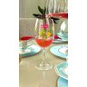 02und Taça de Vidro - Flores Pink e Amarelos Elegance Personalizada - 2