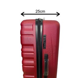 Mala Viagem Média Rígida Rodas 360º Vinho 42x25x64cm - 8