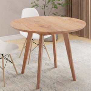 Mesa de Jantar Leda 80cm Redonda Resistente Base Metal
