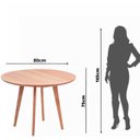 Ver imagem 4 de Mesa de Jantar Leda 80cm Redonda Resistente Base Metal