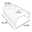 Ver imagem 2 de Esteira Decorativa Laqueada Apoio Sofá C Alumínio Azul Bebe