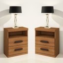 Ver imagem 1 de Kit 2 Mesas de Cabeceira Criado Compacto Quarto Cama - Cinamomo
