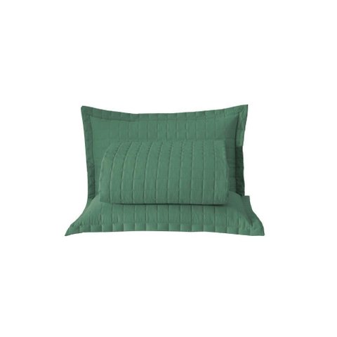 Kit Cobre Leito Matelado Copacabana 3 Peças Queen 100% Poliéster Percal 300 Fios - Verde