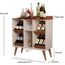 Ver imagem 2 de Aparador Adega Petrux Pés Palito Cores - Comprar Moveis em Casa: Perola / Caramelo