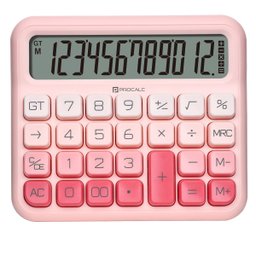 Calculadora Mesa Rosa 12 Dígitos Procalc Pc315 Softkey - 1