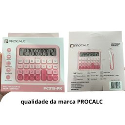 Calculadora Mesa Rosa 12 Dígitos Procalc Pc315 Softkey - 4