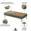 Ver imagem 3 de Mesa de Centro para Sala Pés de Aço Cadenza Pistache/castanho - Hb Móveis