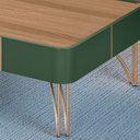 Ver imagem 6 de Mesa de Centro para Sala Pés de Aço Cadenza Pistache/castanho - Hb Móveis