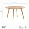 Mesa de Jantar Mdf Ttx Leda Base Metal 110cm Redonda - 3