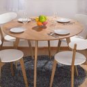 Ver imagem 1 de Mesa de Jantar Redonda Leda Base Metal 120cm Redonda