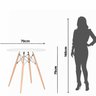 Mesa de Jantar Eames Eiffel 70cm Redonda Design Moderno - 4