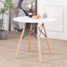 Mesa de Jantar Eames Eiffel 70cm Redonda Design Moderno - 1