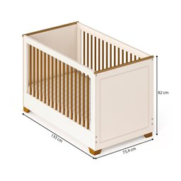 Berço Evolutivo 2 em 1 com Grades Palito em Madeira Maciça Baby Ananda Casatema - 2
