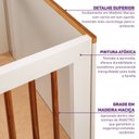 Ver imagem 6 de Berço Evolutivo 2 em 1 com Grades Palito em Madeira Maciça Baby Ananda Casatema MadeiraOriginals