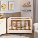 Ver imagem 2 de Berço Evolutivo 2 em 1 com Grades Palito em Madeira Maciça Baby Ananda Casatema MadeiraOriginals