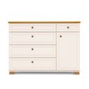 Ver imagem 3 de Cômoda 5 Gavetas 1 Porta com Tampo em Madeira Maciça Baby Ananda Casatema MadeiraOriginals