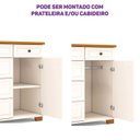 Ver imagem 5 de Cômoda 5 Gavetas 1 Porta com Tampo em Madeira Maciça Baby Ananda Casatema MadeiraOriginals Bege/Off-White/Mel