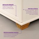 Ver imagem 7 de Cômoda 5 Gavetas 1 Porta com Tampo em Madeira Maciça Baby Ananda Casatema MadeiraOriginals Bege/Off-White/Mel