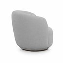 Ver imagem 5 de Poltrona Decorativa Sala de Estar Melissa Giratória Linho Cinza M1 - Monari Design